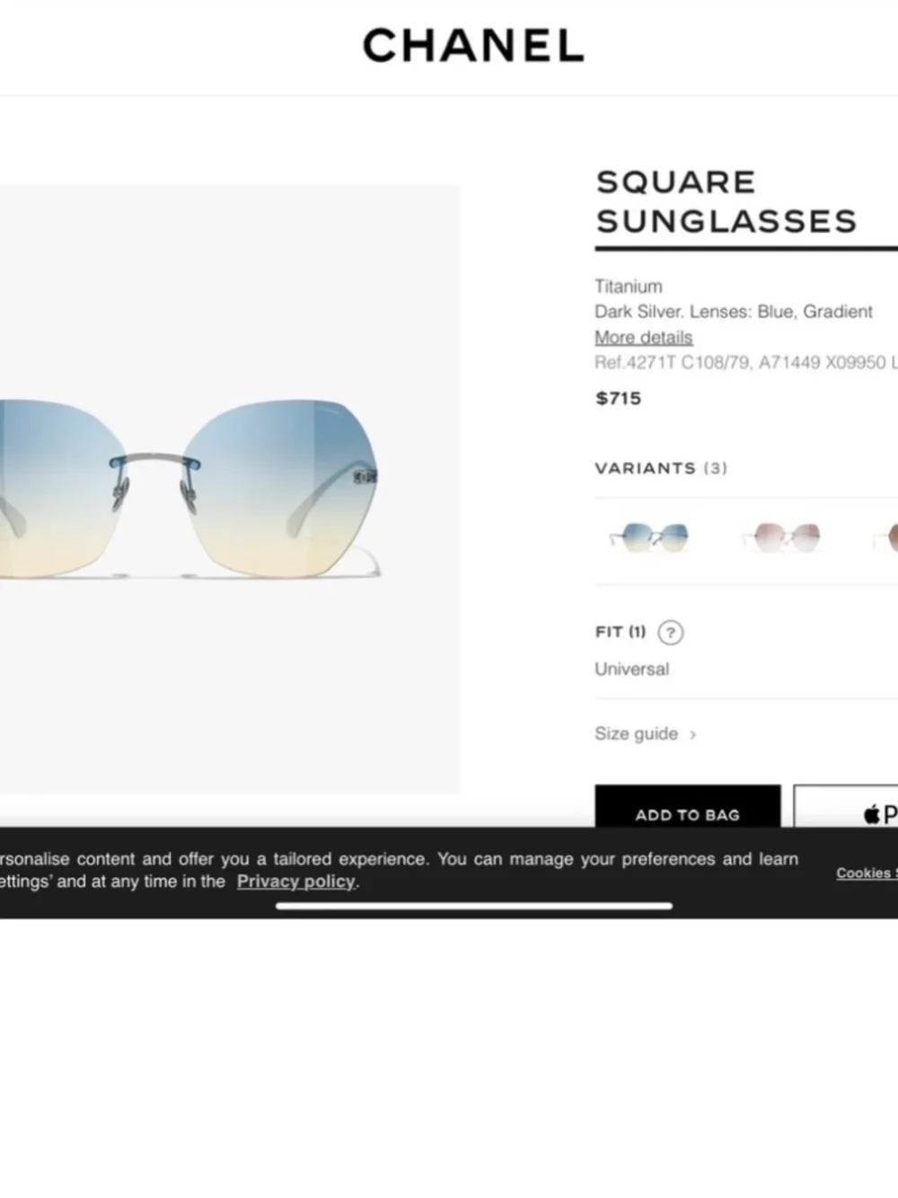 CHANEL Sunglasses